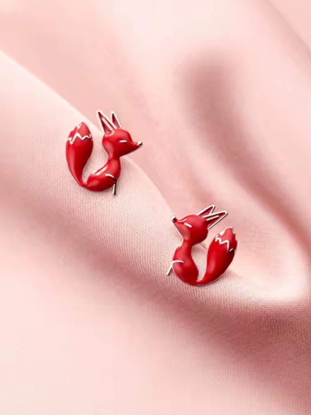 Red Fox Stud Earrings